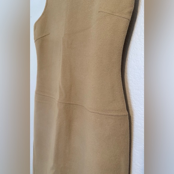 Kenar Sleeveless Mock Neck Midi Dress in Camel Brown - Picture 5 of 6